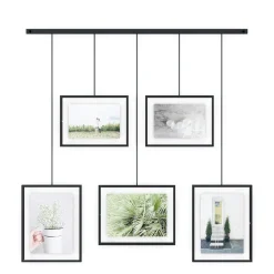 Support 5 cadres suspendu noir