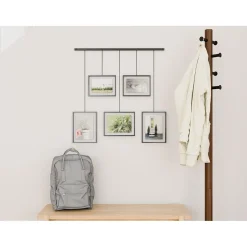 Support 5 cadres suspendu noir