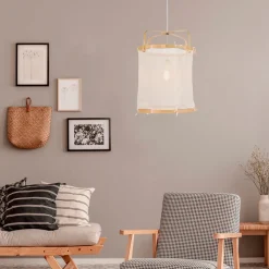 Suspension en bambou d35cm naturel - hikari