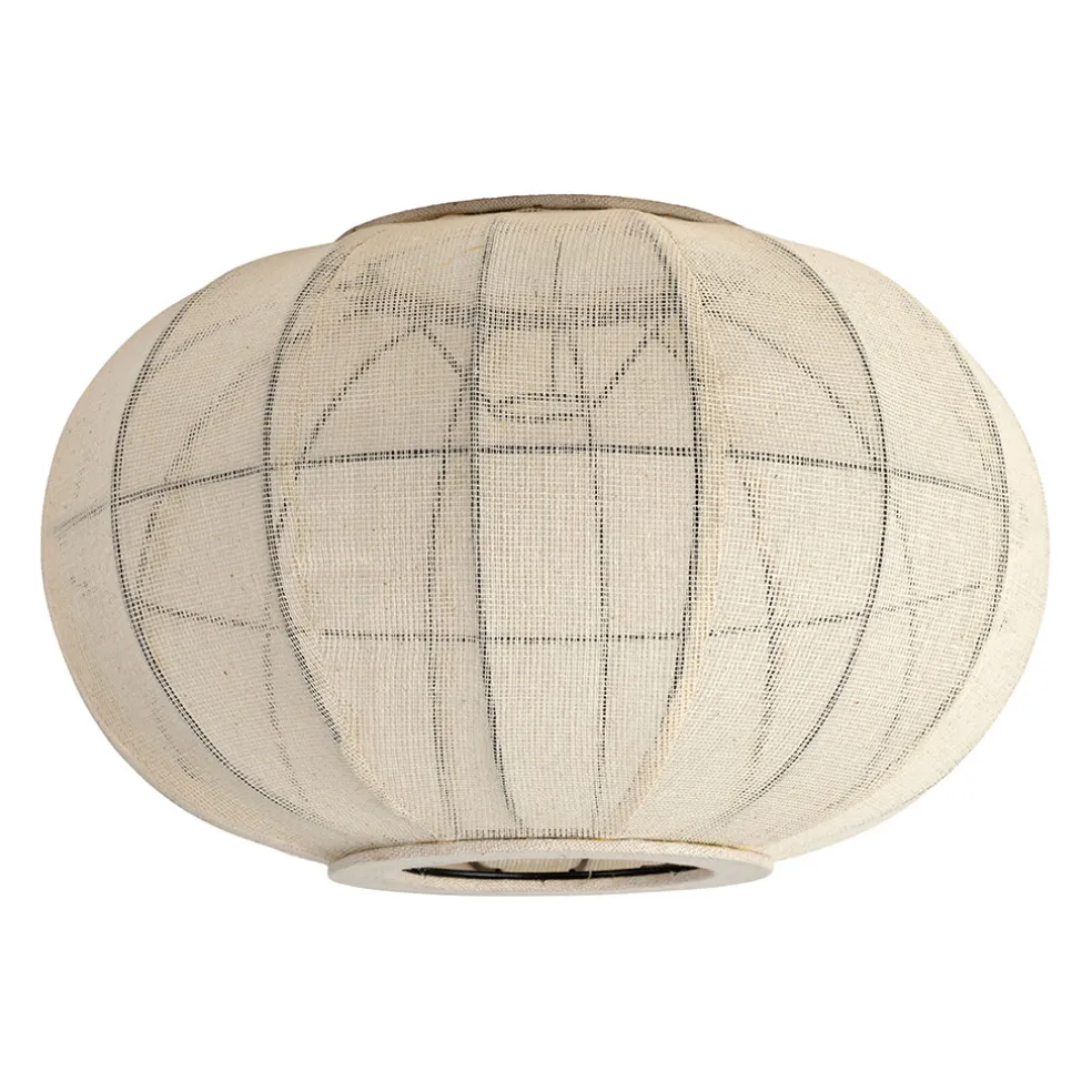 Suspension en coton et fer écru non électrifiée d45xh28cm - Enigma