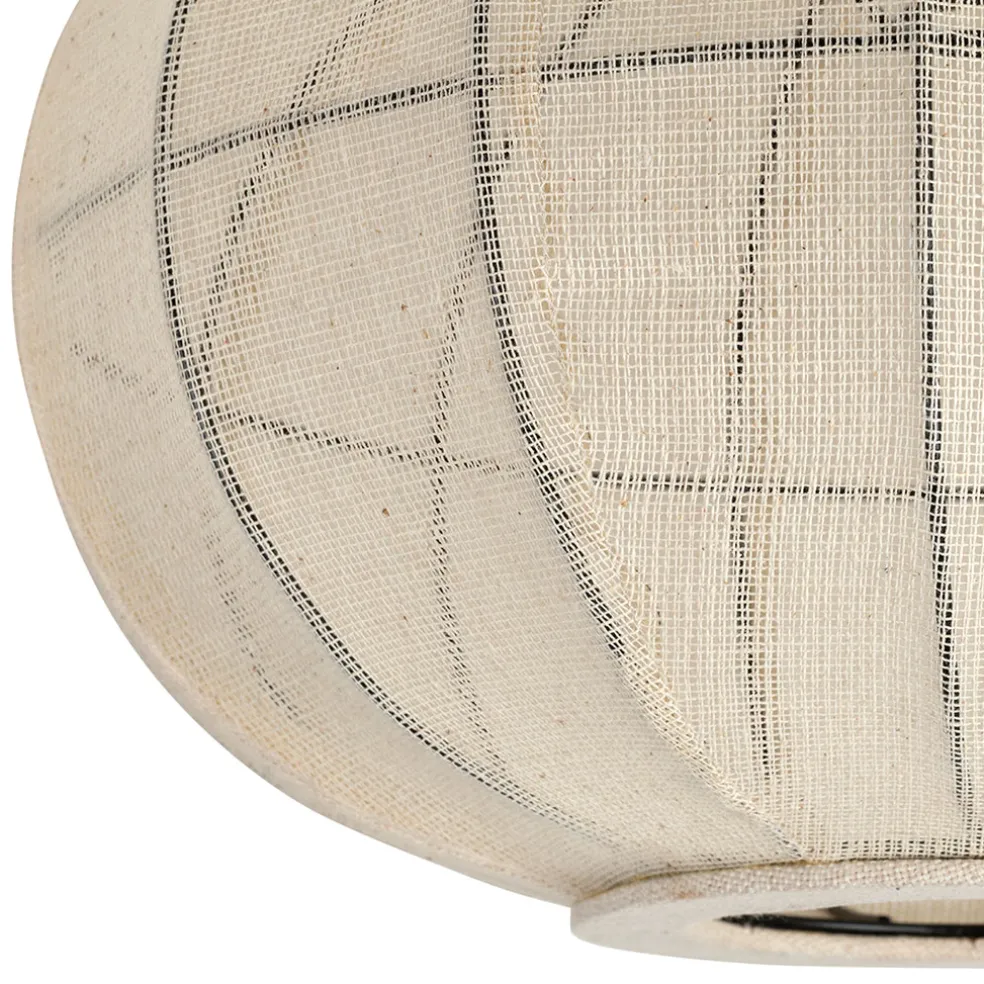 Suspension en coton et fer écru non électrifiée d45xh28cm - Enigma