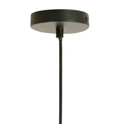 Suspension en fer et coton d70cm noir - plaka