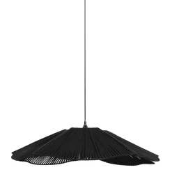 Suspension en fer et coton d77cm noir - plaka