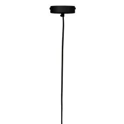Suspension en fer et manguier d35cm noir mat - Lausel