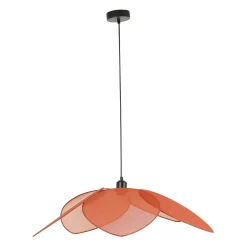 Suspension en lin japandi d70cm terracotta