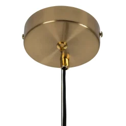 Suspension en lin blanc cassé et doré d45cm - Calypso