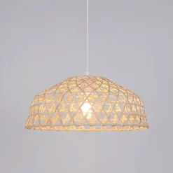 Suspension en métal et rotin d38cm naturel - bendor