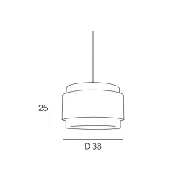 Suspension en raphia et coton d38cm pyla - milo