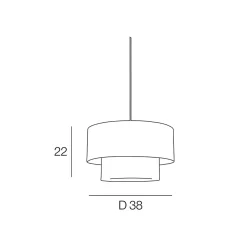 Suspension en raphia et coton d38cm pyla - milo