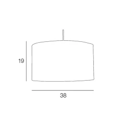 Suspension en raphia naturel d38cml - Cylindre