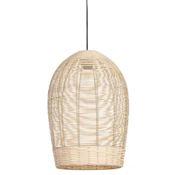 Suspension en rotin naturel et fer d34cm - Bohème