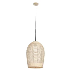 Suspension en rotin naturel et fer d34cm - Bohème