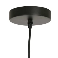 Suspension en tissu et frêne d110x39cm écru - Bouclette