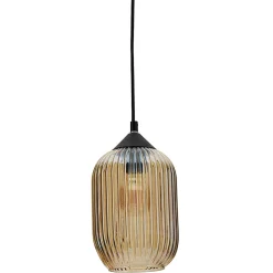 Suspension en verre ambre d14cm - Tahara