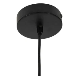 Suspension en verre ambre et fer d22x33cm - Lumi