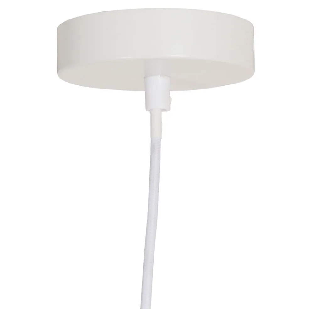 Suspension en verre et fer d25x16cm écru - Atelier