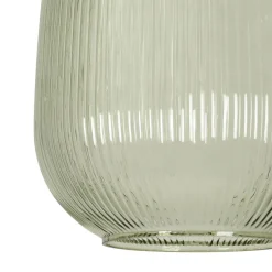 Suspension en verre et fer vert clair d22.5xh33cm - Lumi