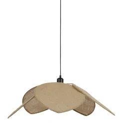 Suspension japandi en jute couleur lin naturel d70cm