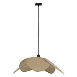 Suspension japandi en jute couleur lin naturel d70cm