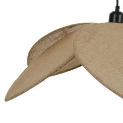 Suspension japandi en jute couleur lin naturel d70cm