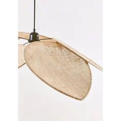 Suspension japandi en jute couleur lin naturel d70cm