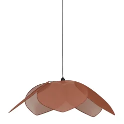 Suspension japandi en lin d110cm brun