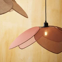 Suspension japandi en lin d70cm brun