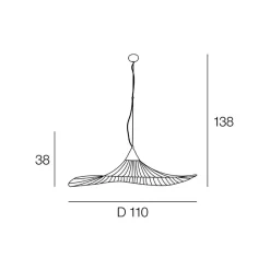 Suspension metal filaire lizzie d110cm