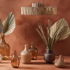 Suspension naturel en fer et corde de papier d55cm - Calyp