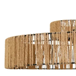 Suspension naturel en fer et corde de papier d55cm - Calyp