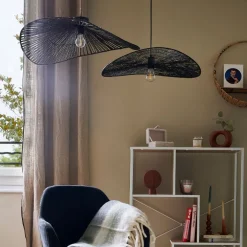 Suspension non electrique en fer naturel et noir d80cm - Organic