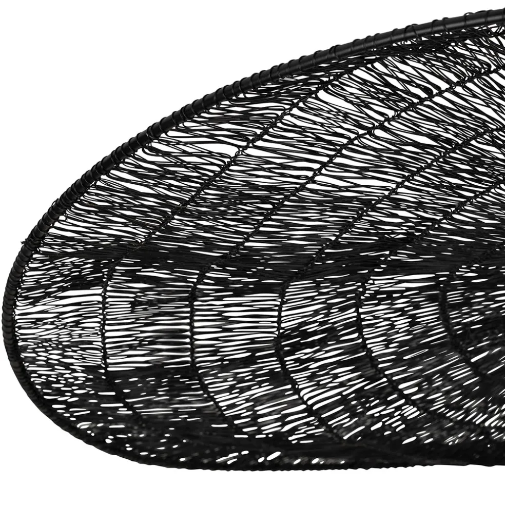 Suspension non electrique en fer naturel et noir d80cm - Organic