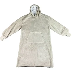 Sweat Plaid à capuche en tissu gris clair - Sherry