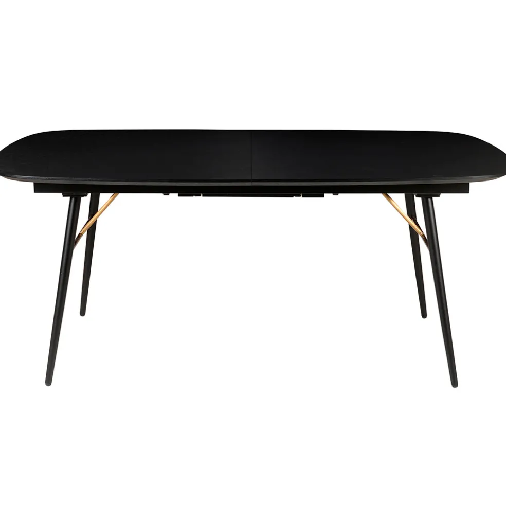 Table à manger avec allonge en placage chêne noir 180x105cm - Verona