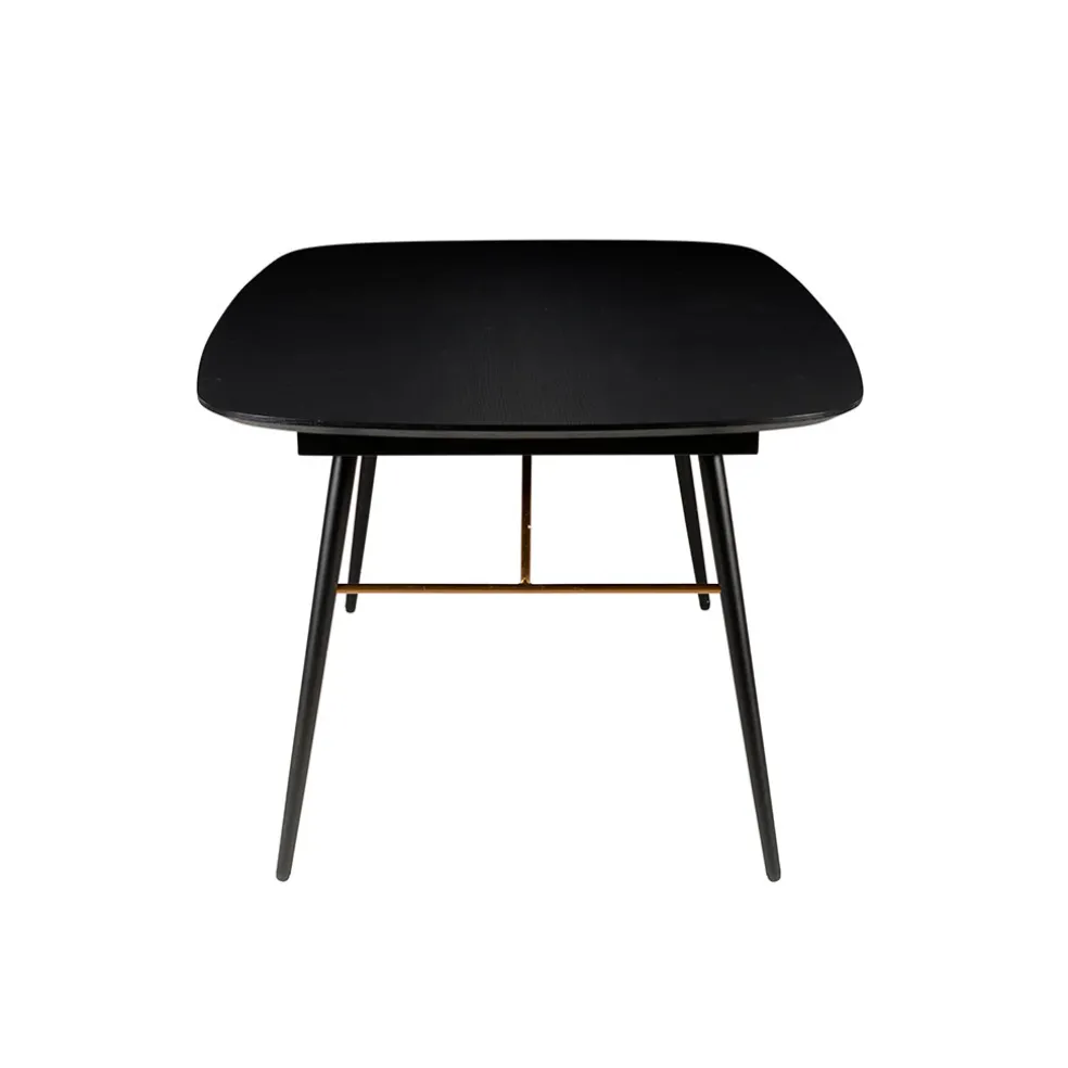 Table à manger avec allonge en placage chêne noir 180x105cm - Verona