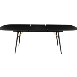 Table à manger avec allonge en placage chêne noir 180x105cm - Verona