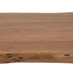 Table à manger en acacia massif et pieds en fer noir 240x110cm - Factory