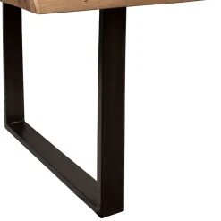 Table à manger en acacia massif et pieds en fer noir 240x110cm - Factory
