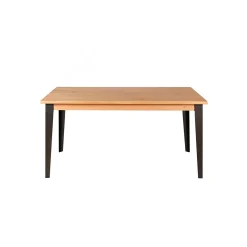 Table à manger en chêne massif et pieds acier 160x90cm- Manny
