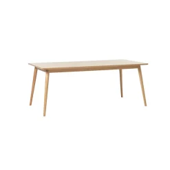 Table à manger en placage chêne naturel 190x90cm - barrali