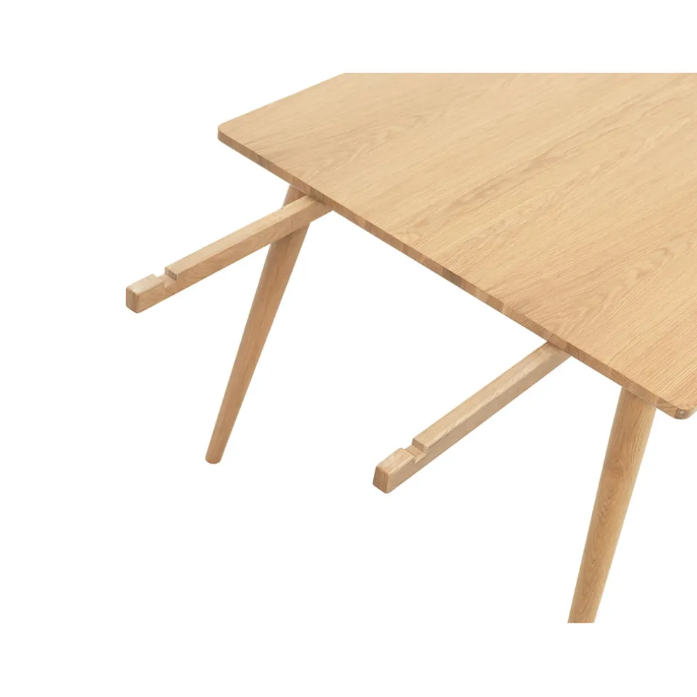 Table à manger en placage chêne naturel 190x90cm - barrali