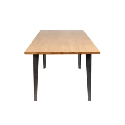 Table à manger en placage chêne 180cm avec allonge 60cm - Manny