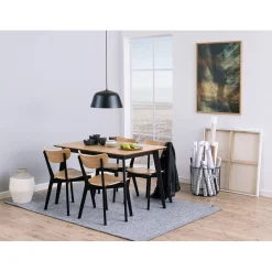 Table à manger en plaqué chêne 120x80cm - Roxy