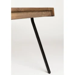 Table à manger en teck massif et pieds métal 200x90cm - Suri