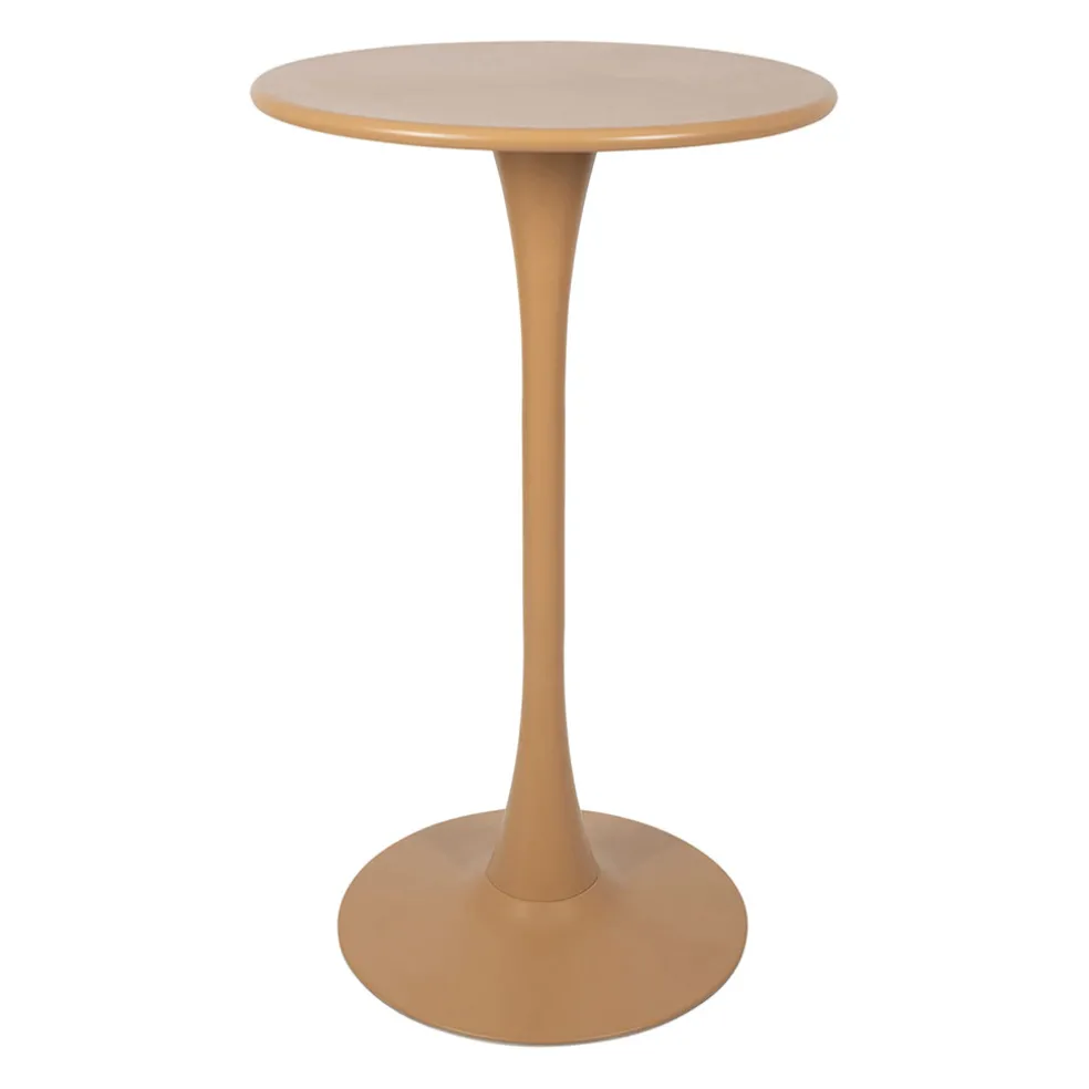 Table bar rond en fer beige d60cm - Lumi