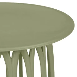 Table basse de jardin ronde kaki d50cm - Lumi