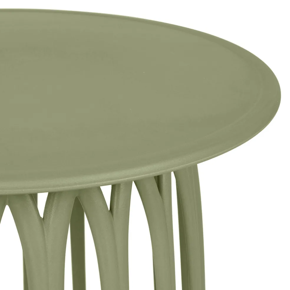Table basse de jardin ronde kaki d50cm - Lumi