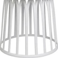 Table basse de jardin ronde blanc d50cm - Lumi