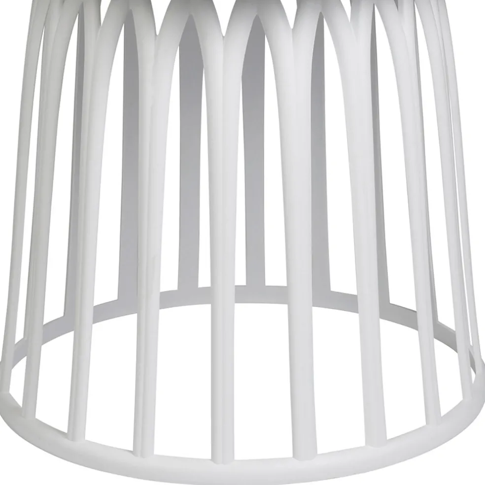 Table basse de jardin ronde blanc d50cm - Lumi