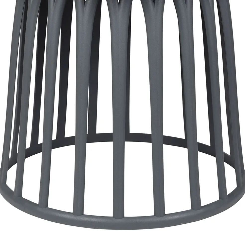 Table basse de jardin ronde grise d50cm - Lumi